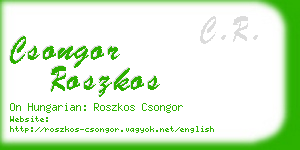 csongor roszkos business card